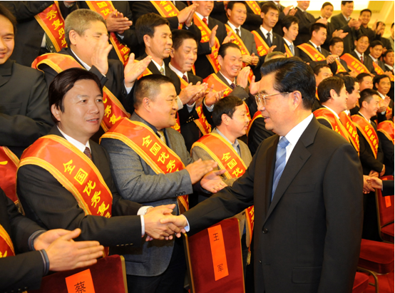 2009年11月，胡錦濤總書記會見全國優秀復原退伍軍人。